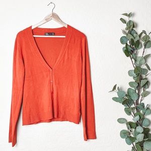 Zara Cardigan Burnt Orange Size Large